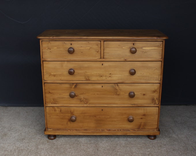 Antique English Pine Chest of Drawers RESTORED Etsy