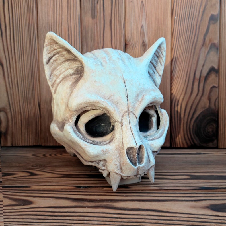 Cat skull mask | Etsy