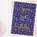 18th Birthday Card for Her, Printable Card. Floral Birthday Cards, Card ...
