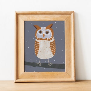 Downloadable Owl Nursery Art Print. Woodland Nursery Decor Boy, Girl ...