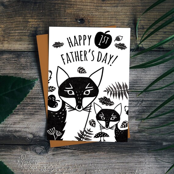 1st Fathers Day Card Printable. Cute Father's Day Gift | Etsy