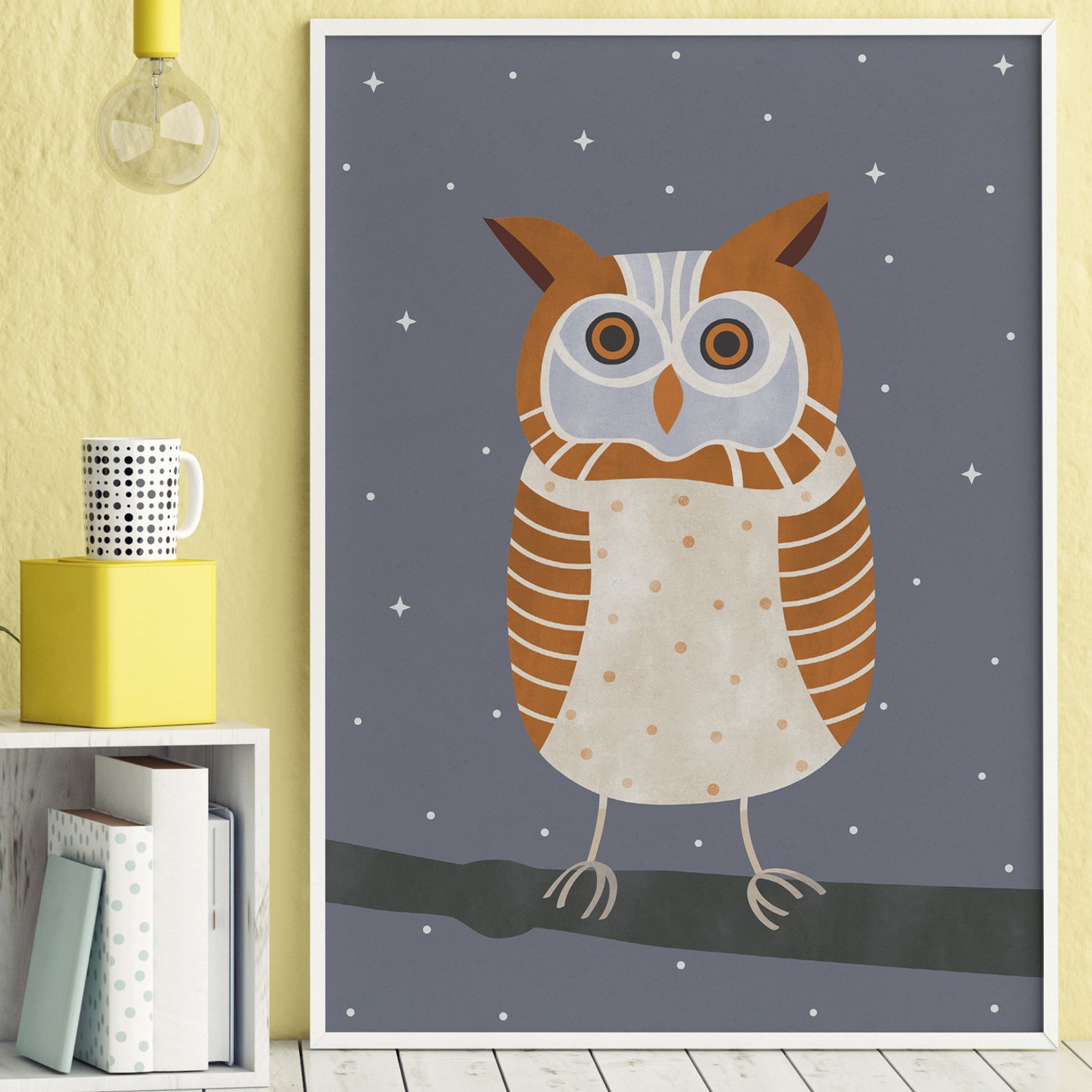 Downloadable Owl Nursery Art Print. Woodland Nursery Decor - Etsy