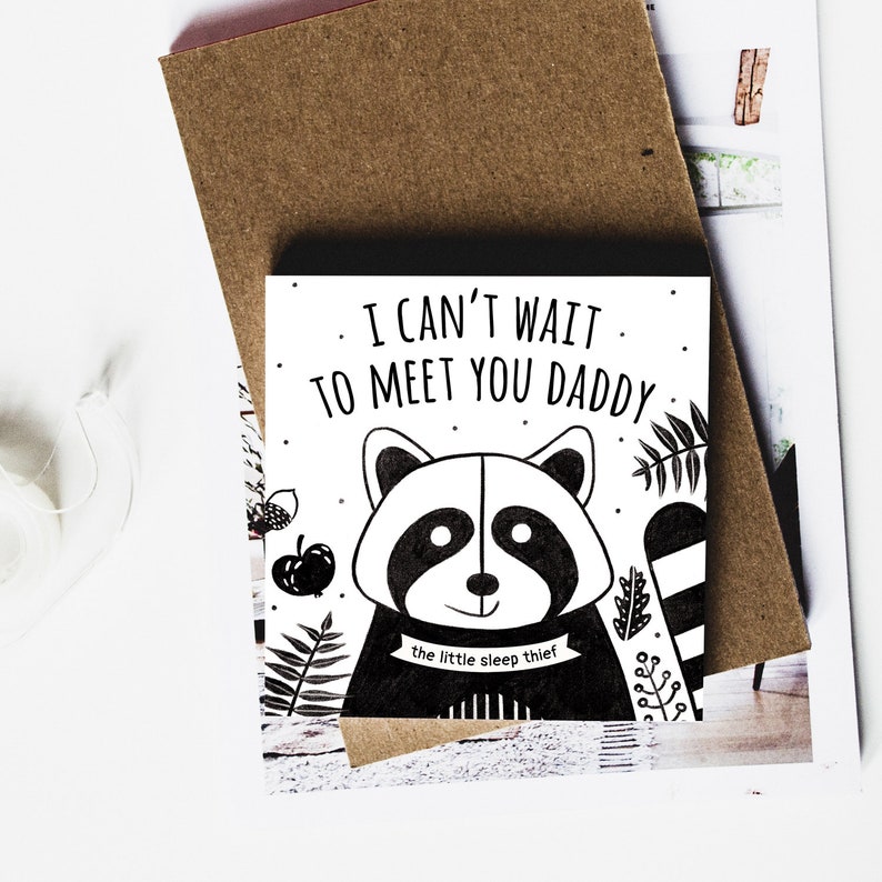 First father's day card, printable father's day gift from wife. Funny father's day card from kids, card from bump, new dad gift. image 3