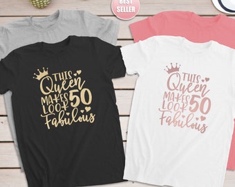 50th Birthday Shirt for Women, 50th Birthday Shirt, 50th Birthday Gift, 50th Birthday Tank,50th Birhday, Gift Idea, 50 and Fabulous, Shirt