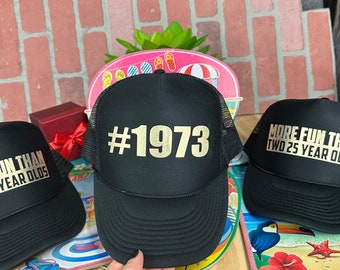50th Birtday Hat. 50th Birthday Gift for her, 50th Birthdy Trucker Hat, 50th Birthday Gift Trucker Hat 50th Birthday Hat, 50th Birthday,hat