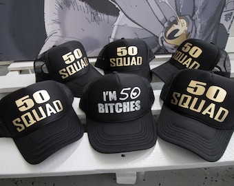 50th Birthday Hats, 50th Birthday Gift, Custom Hats, Birthday Trucker Hat, Custom Hat, 40th Birthday Gift, 30th Birthday Hat,Funny Birthday