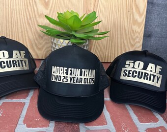 50th Birthday Hat, 50 Birthday Party, Gift 50th Birthday Woman, 50 Birthday Trucker Hat, 50th Birthday gift man, 50 birthday hat 50