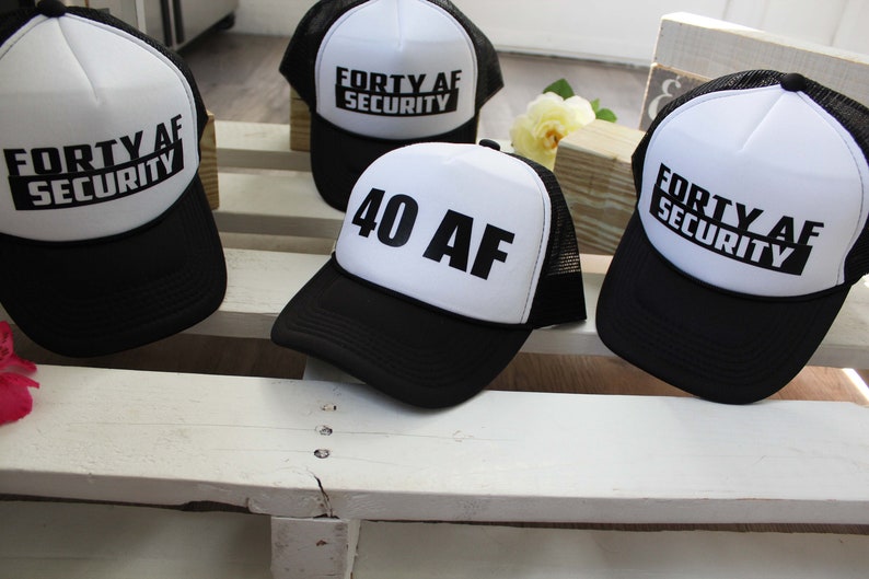 CUSTOM Hat, BIRTHDAY CUSTOM Hat, Birthday Trucker Hat, 40AF, Hat, Birthday, Hats, Custom Hats, Trucker Hat, Birthday, 40th Birthday Gift, 40 image 1