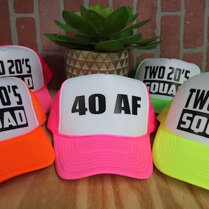 Neon CUSTOM Geburtstag 40.Trucker Hut, Geburtstag 40.Geburtstagsgeschenk für Sie, 40.Geburtstagsgeschenk,Trucker Hut 40.Geburtstag für Ihn,40.Geburtstagsparty