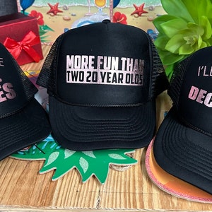 Forty Af, CUSTOM Trucker Hat, 40 AF, Hats, Birthday Trucker Hat, 40th Birthday Gift, Gift for Her, 40 Birthday Gift, Birthday Hats, CUSTOM