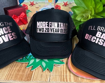 Forty Af, CUSTOM Trucker Hat, 40 AF, Hats, Birthday Trucker Hat, 40th Birthday Gift, Gift for Her, 40 Birthday Gift, Birthday Hats, CUSTOM