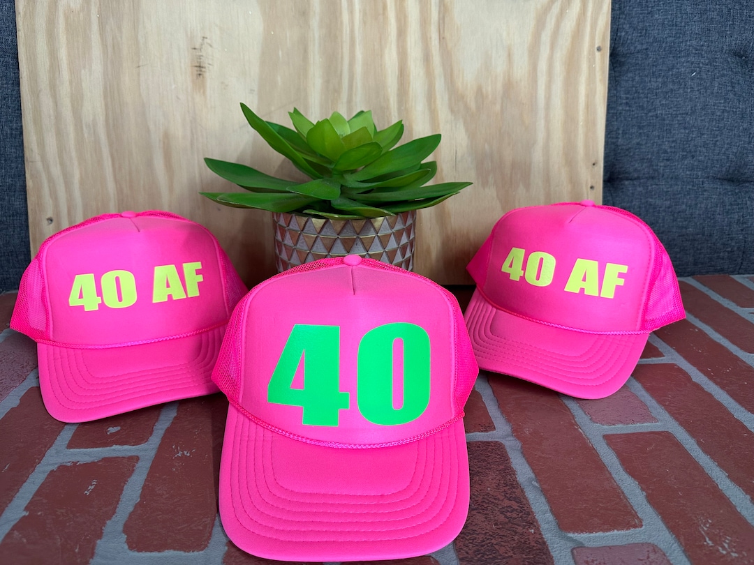 40th Birthday Trucker Hat, 40th Birthday Hat, 40th Birthda Hat Woman ...