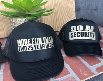 50th Birthday Hat, 50 Birthday Party, Gift 50th Birthday Woman, 50 Birthday Trucker Hat, 50th Birthday gift man, 50 birthday hat 50