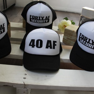 CUSTOM Hat, BIRTHDAY CUSTOM Hat, Birthday Trucker Hat, 40AF, Hat, Birthday, Hats, Custom Hats, Trucker Hat, Birthday, 40th Birthday Gift, 40 image 4