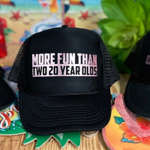 Forty Af, CUSTOM Trucker Hat, 40 AF, Hats, Birthday Trucker Hat, 40th Birthday Gift, Gift for Her, 40 Birthday Gift, Birthday Hats, CUSTOM