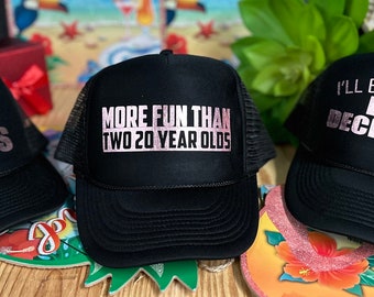 Forty Af, CUSTOM Trucker Hat, 40 AF, Hats, Birthday Trucker Hat, 40th Birthday Gift, Gift for Her, 40 Birthday Gift, Birthday Hats, CUSTOM
