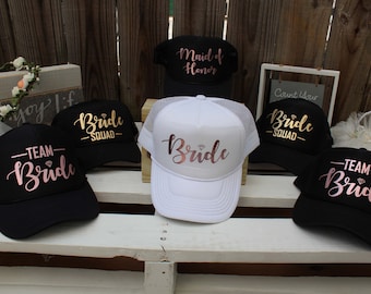 Custom Bachelorette Trucker Hats: Bride & Squad Party Caps