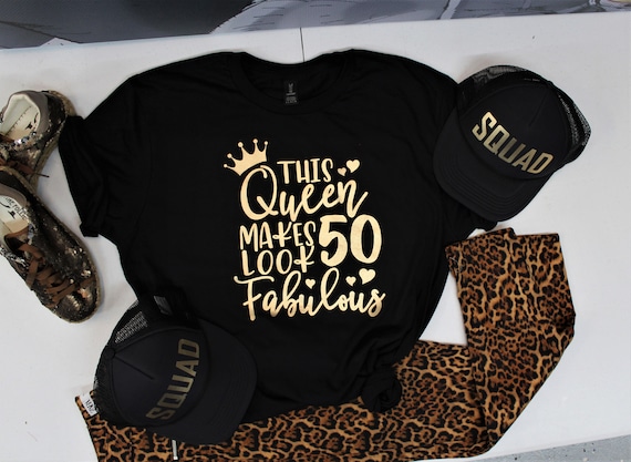 womans 50th birthday shirts