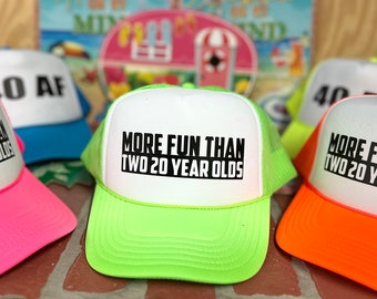 40th Birthday Hat, Summer Hat, 40th Birthday Party Birthday Gift, 40th Birthday Group Party, 40th Birthday Gift,40th Birthday Trucker Hat 40