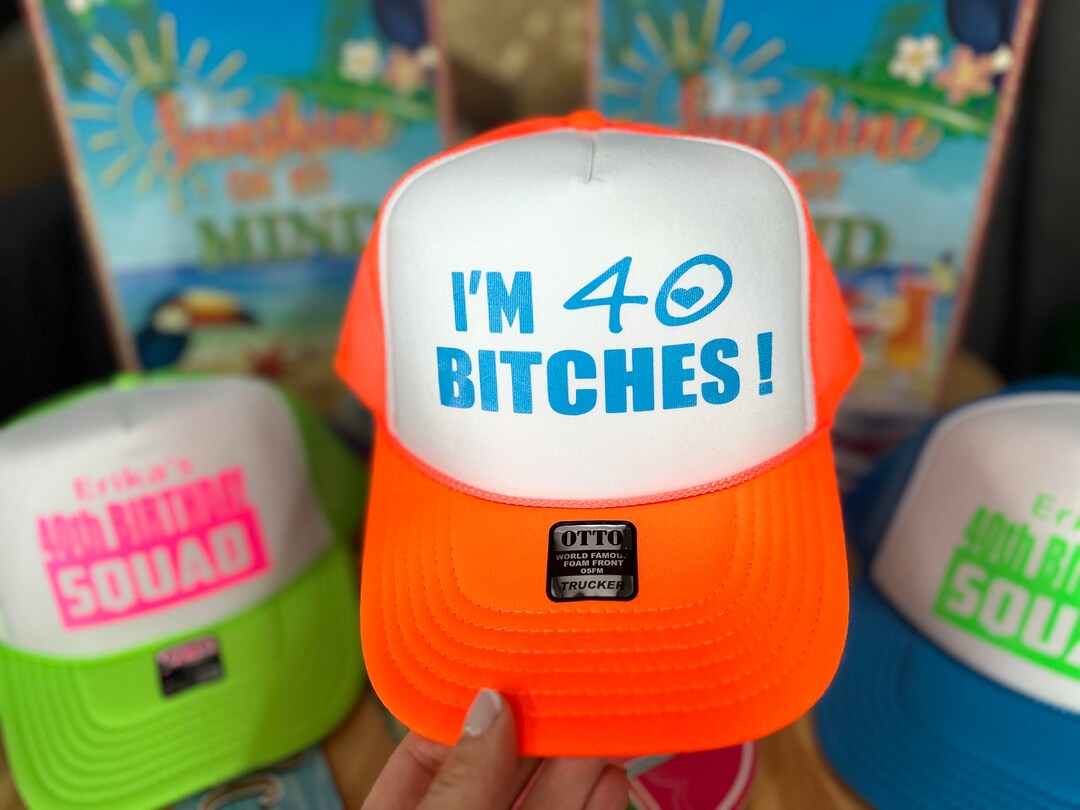 40th Birthday Hat,40th Birthday Gift, Party Gift Idea,trucker Cap,40 ...