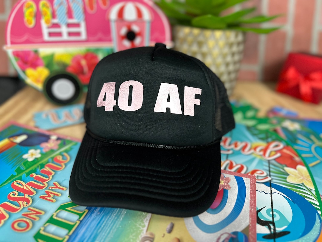 40th Birthday Trucker Hat, 40th Birthday Hat, 40th Birthda Hat Woman ...