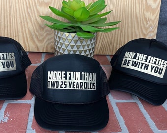 50th Birtday Hat. 50th Birthday Gift for her, 50th Birthdy Trucker Hat, 50th Birthday Gift Trucker Hat 50th Birthday Hat, 50th Birthday,hat