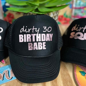 30th Birthday Celebration, 30Trucker Hat, 30th Hats, Birthday Trucker Hat, 30 Birthday Gift, Gift for Her, 30Birthday Gift, Birthday Hats,