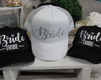 Bachelorette Party Hats, Bride Tribe, Hats, Bride Squad Hats, Bridesmaid Hat, Custom Trucker Hats, Bachelorette Party Hat, Bride Tribe Hats,