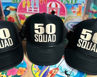 50th Birthday Hat, 50th Birthday Party, Gift 50th Birthday Woman, 50th Birthday Trucker Hat, 50th Birthday gift man, 50 birthday hat 50th