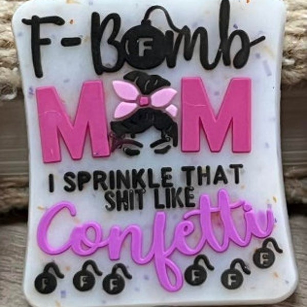 F Bomb Mom Silicone Focal Bead - 3 Count