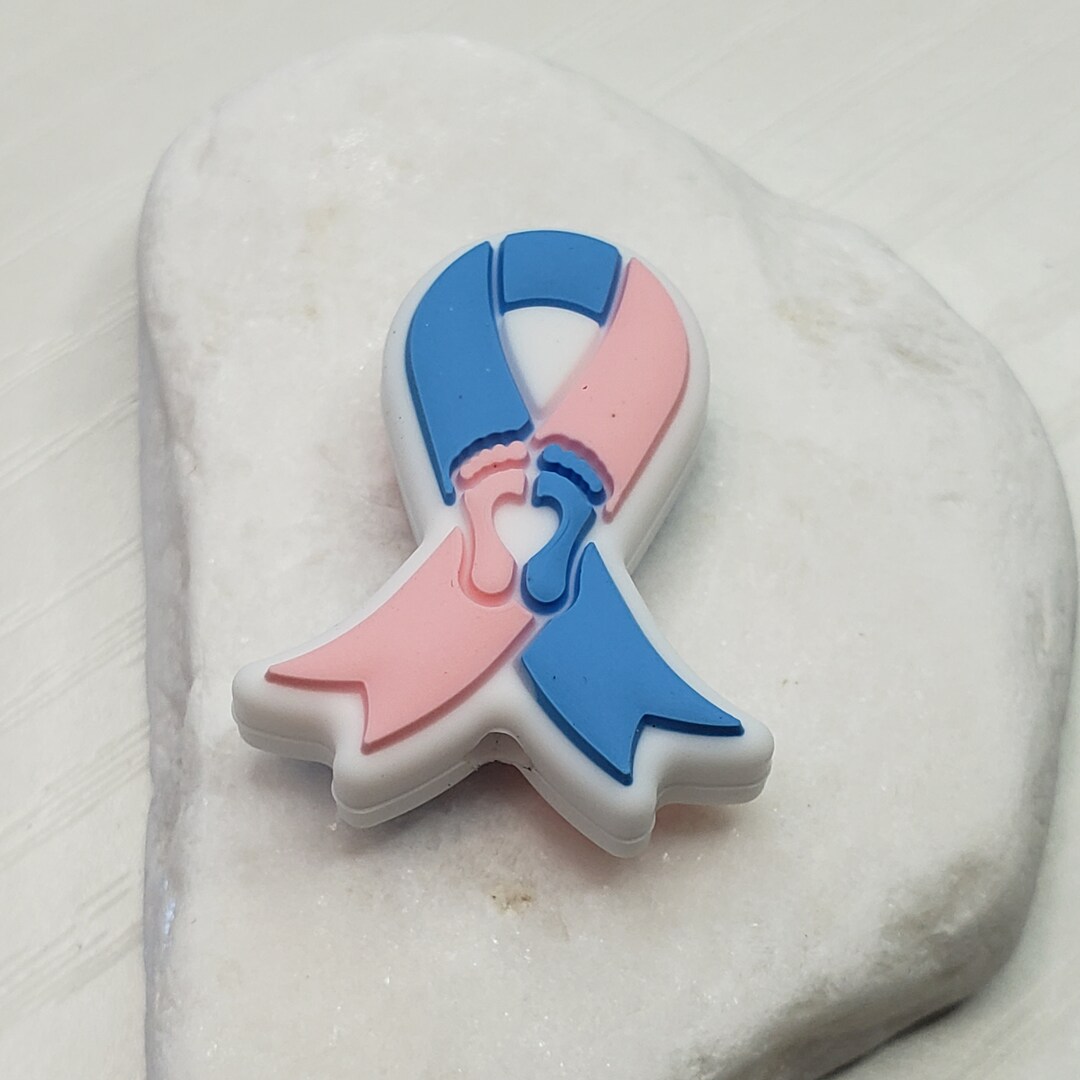 Miscarriage Awareness Ribbon Silicone Focal Bead Etsy