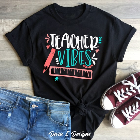Download Clip Art Retro Svg Teacher Shirts Teacher Vibes Teacher Gits Teacher Shirt Svg Sublimation Teacher Svg Teacher Vibes Svg Retro Font Art Collectibles