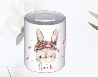 Personalized money box / money box for children / bunny girl baby / gift