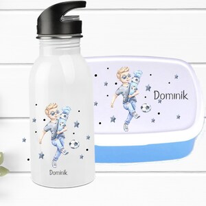 Biberon enfants / lunch box écolier / maternelle enfant garçon football / biberon inscription 2023