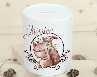 Money box with name/gift for baptism birth/money box gift
