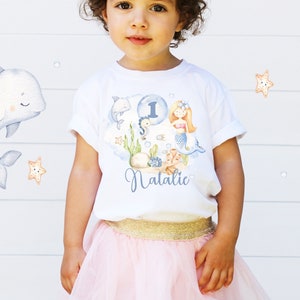 Birthday shirt personalized / children's birthday mermaid party/ birthday shirt girls/