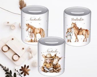 Money box with name / Personalized / Money box as a gift horse / horse girl