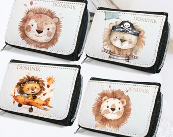 Wallet with lion pirate / personalized/ wallet for children/ gift for birthday/ money packaging/