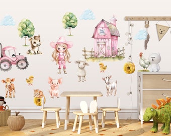 Wall sticker / wall decal / children's stickers farm, animals,