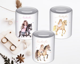 Money box with name / Personalized / Birthday gift / Horse girl