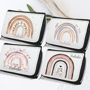 Geldbörse mit Regenbogen Boho   / personalisiert/ Geldbeutel für Kinder/ Geschenk für Geburtstag/ Geldverpackung/