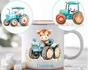 Geboortekaartje boerderijdieren tractor - Waggel® en vriendjes
