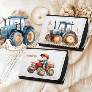 Geldbörse    / personalisiert Namen / Geldbeutel für Kinder/ Geschenk für Geburtstag/ Geldverpackung/ Traktor , Bauernhof