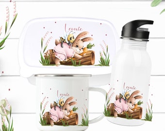 Brotdose Kinder Hase Häschen/ Kindergarten Brotdose Mädchen /Biene  Wasserflasche Kinder/ Tasse Hase