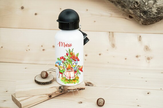 Drinking Bottle With Name Boy Girl Forest Toadstool Mice Etsy