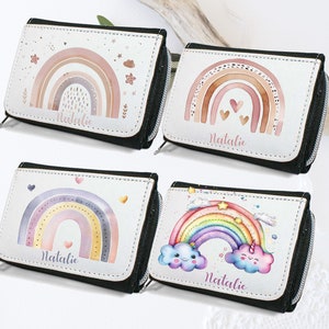 Geldbörse mit Regenbogen Boho   / personalisiert/ Geldbeutel für Kinder/ Geschenk für Geburtstag/ Geldverpackung/