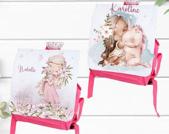Kinderrucksack Personalisiert/ Mädchen mit Unicorn/ Blumen Hase/ Häschen/ Geschenk für den Kindergarten Kita/