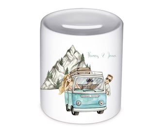 Money box for travel, travel Bulli mountains, money box Bulli, travel money box, engagement gift, money box,