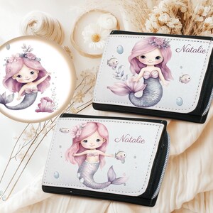 Geldbörse mit Meerjungfrau / personalisiert/ Geldbeutel für Kinder/ Geschenk für Geburtstag/ Geldverpackung/