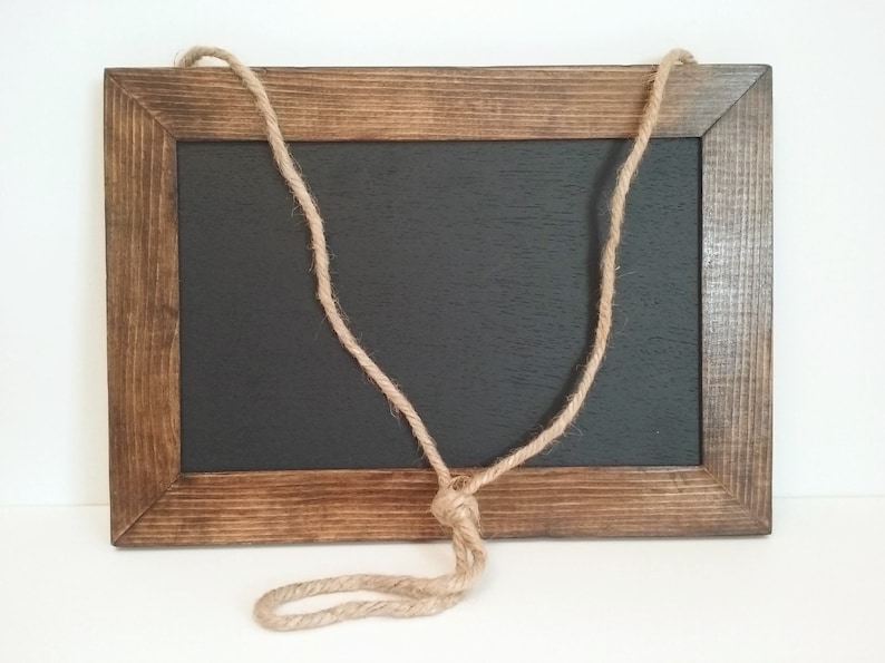 Blackboard Student REVERSIBLE FRAME Espresso Stain Cork Board Message Board to-do lists Hanging Frame Chalkboard Gift Home Office